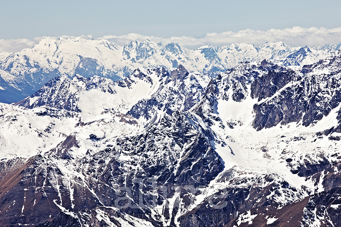 마터호른 글라시어 파라다이스 전망대에서 바라본 웅장한 알프스 산맥의 전경.