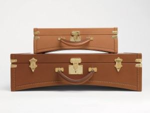Limousine briefcase in cognac