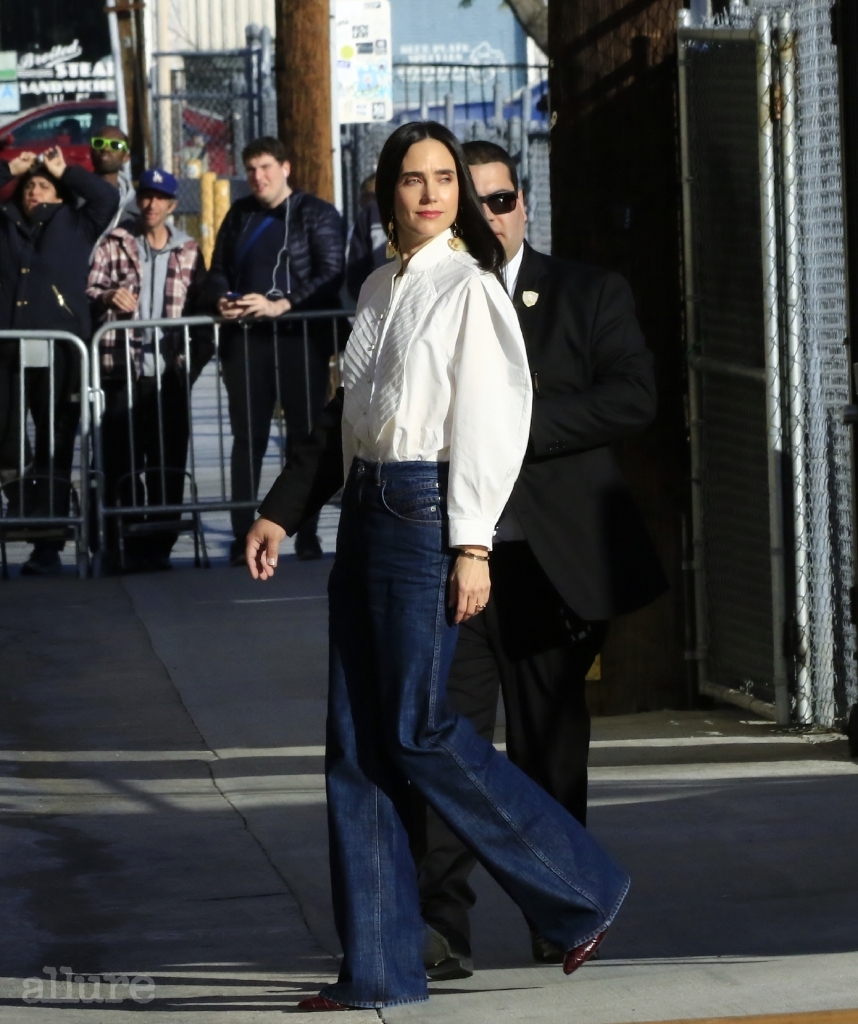 Jennifer Connelly and Richard E. Grant arrive for appearances on Jimmy Kimmel Live! February 7, 2019. Pictured: Jennifer Connelly Ref: SPL5061832 070219 NON-EXCLUSIVE Picture by: Cathy Gibson / SplashNews.com Splash News and Pictures Los Angeles: 310-821-2666 New York: 212-619-2666 London: 0207 644 7656 Milan: 02 4399 8577 photodesk@splashnews.com World Rights