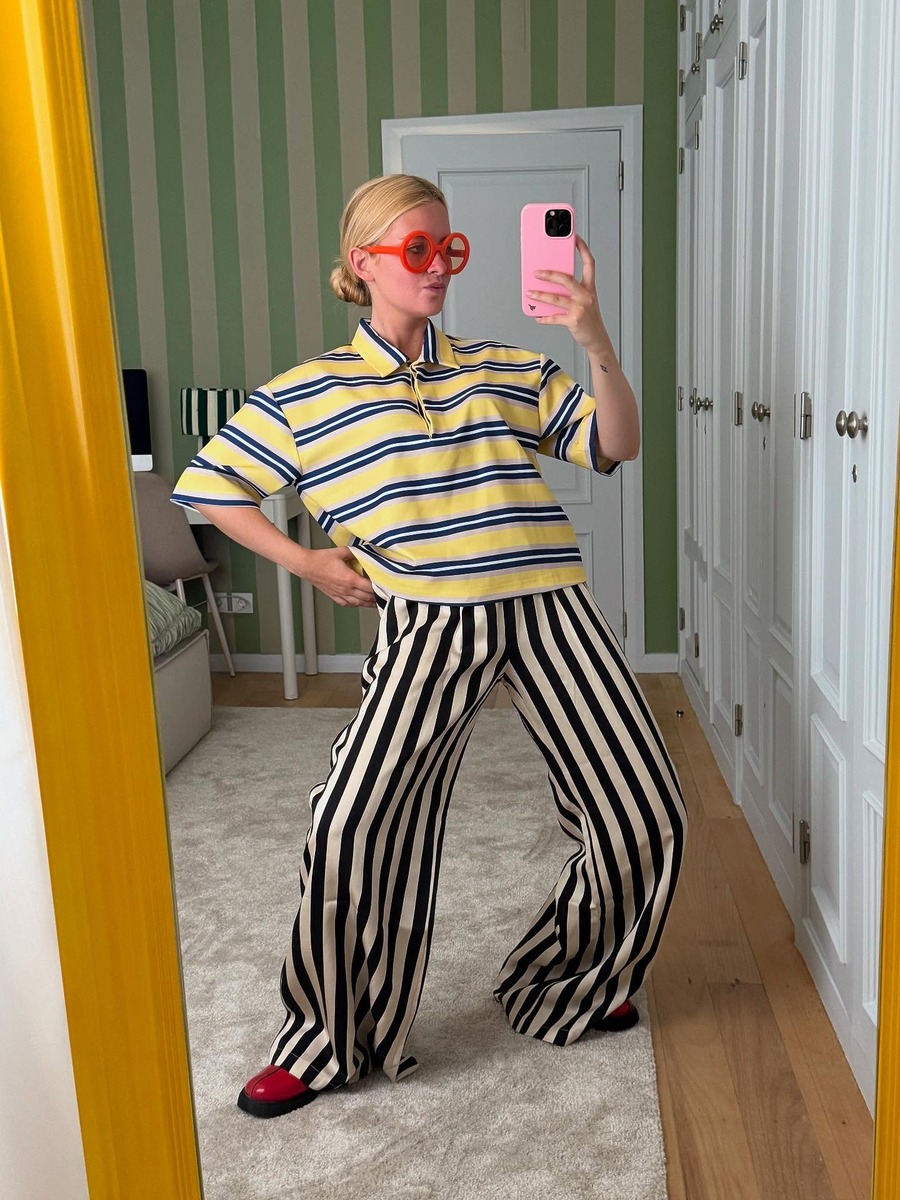 올가을 유행 패션, 스트라이프 stripe fashion