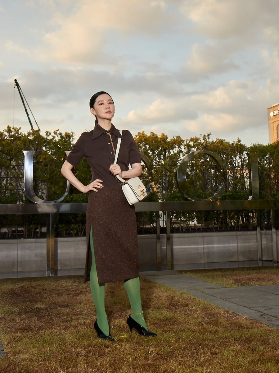 컬러 스타킹 패션