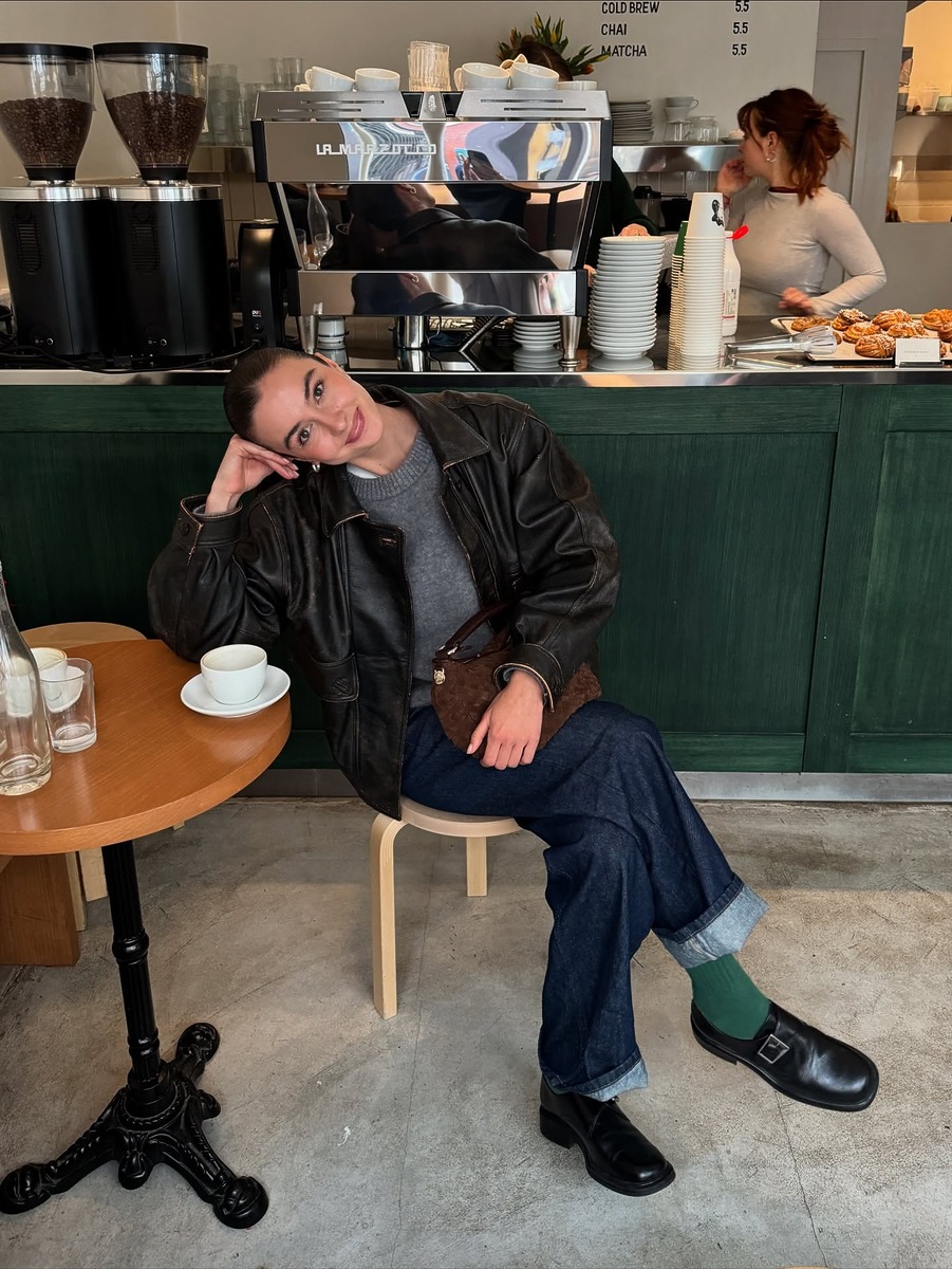 lether outwear, 2025 lether ootd, 2025 f/w lether outfit, 레더 코디, 레더 블루종, 레더 재킷