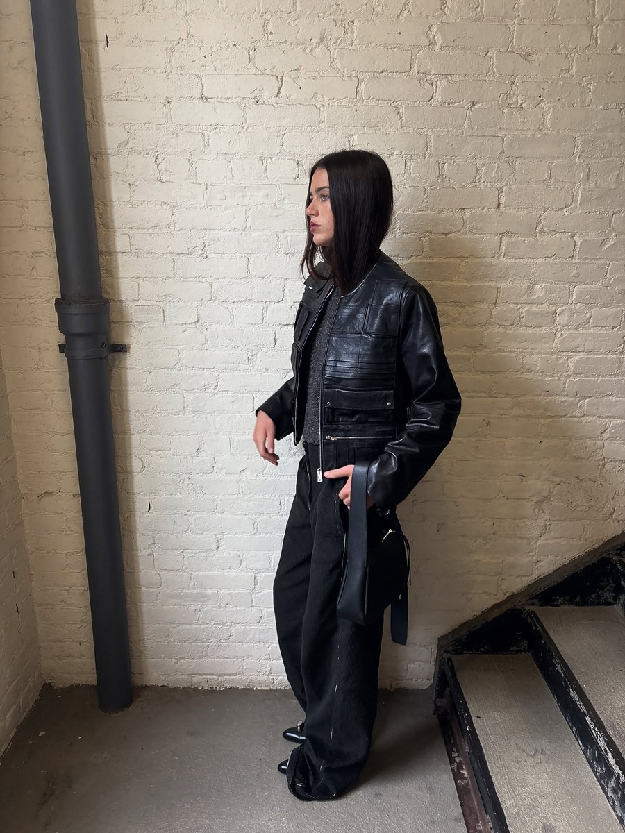 lether outwear, 2025 lether ootd, 2025 f/w lether outfit, 레더 코디, 레더 블루종, 레더 재킷