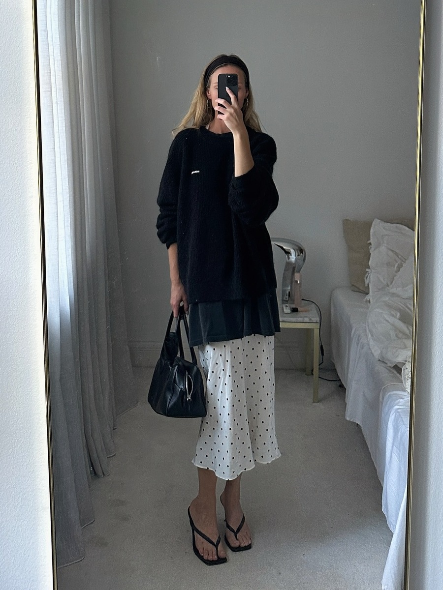 Polka Dots Fashion, 2025 f/w street fashion, dots outfit, 폴카 도트, 가을 도트, 도트 유행