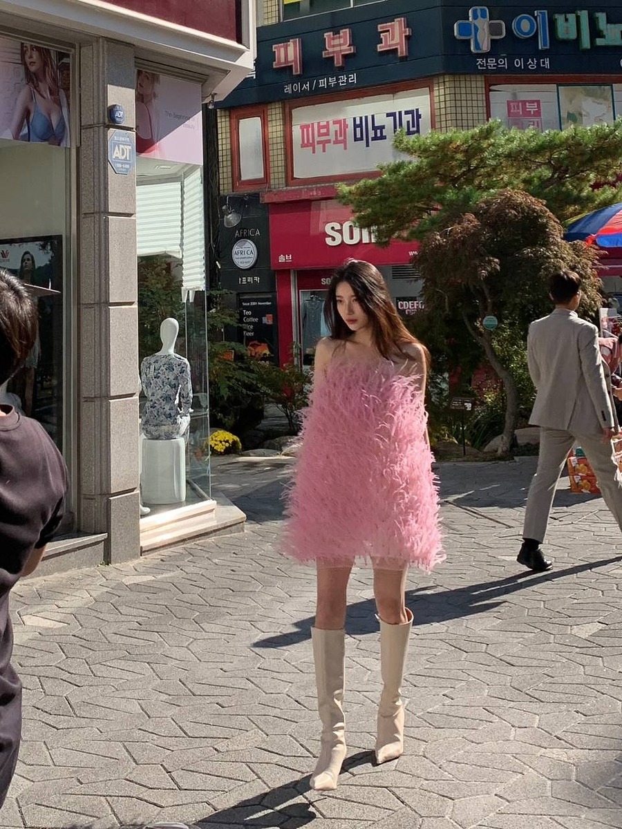 수지 핑크 패션