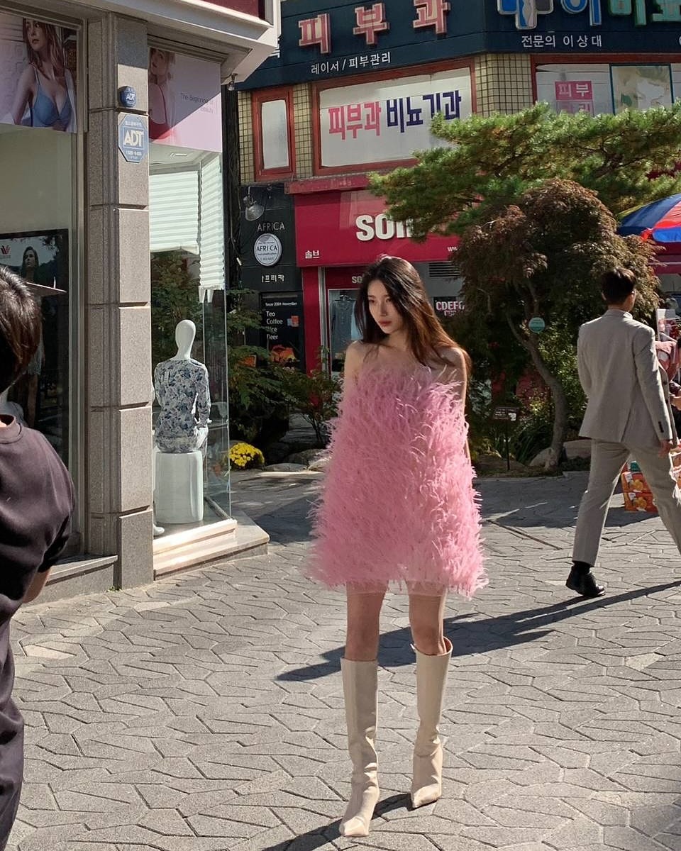 수지 핑크 패션