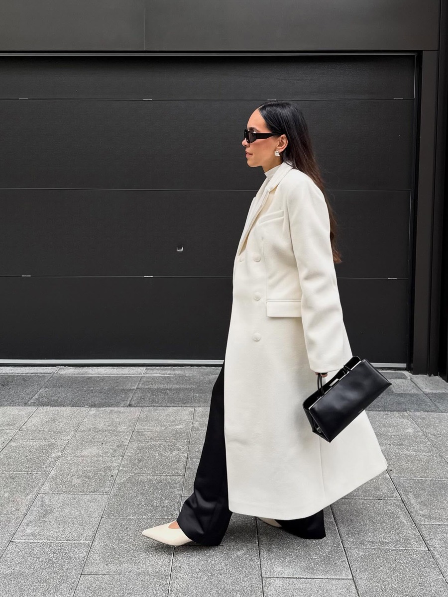 하프코트, 화이트 코트, 아이보리 코트, 밝은 코트 코디, half coat outfit, ivory coat outfit