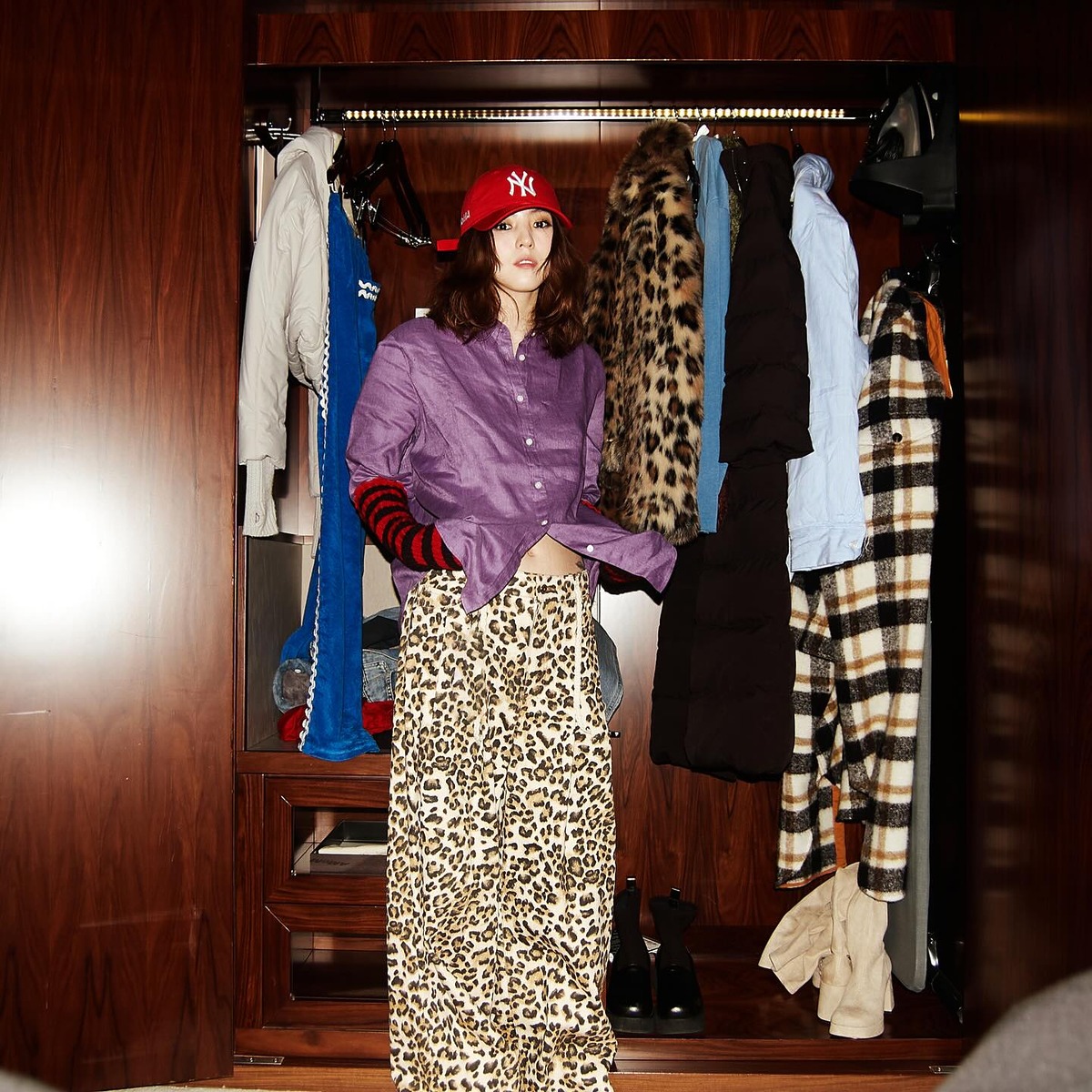 레오파드 호피 한소희