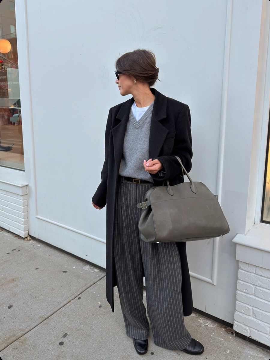 그레이 니트, 그레이 코어, Grey Knit Outfit, Grey knit ootd, grey knit