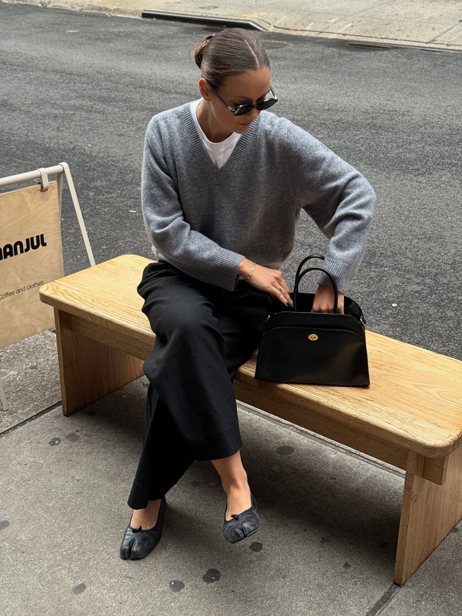 그레이 니트, 그레이 코어, Grey Knit Outfit, Grey knit ootd, grey knit