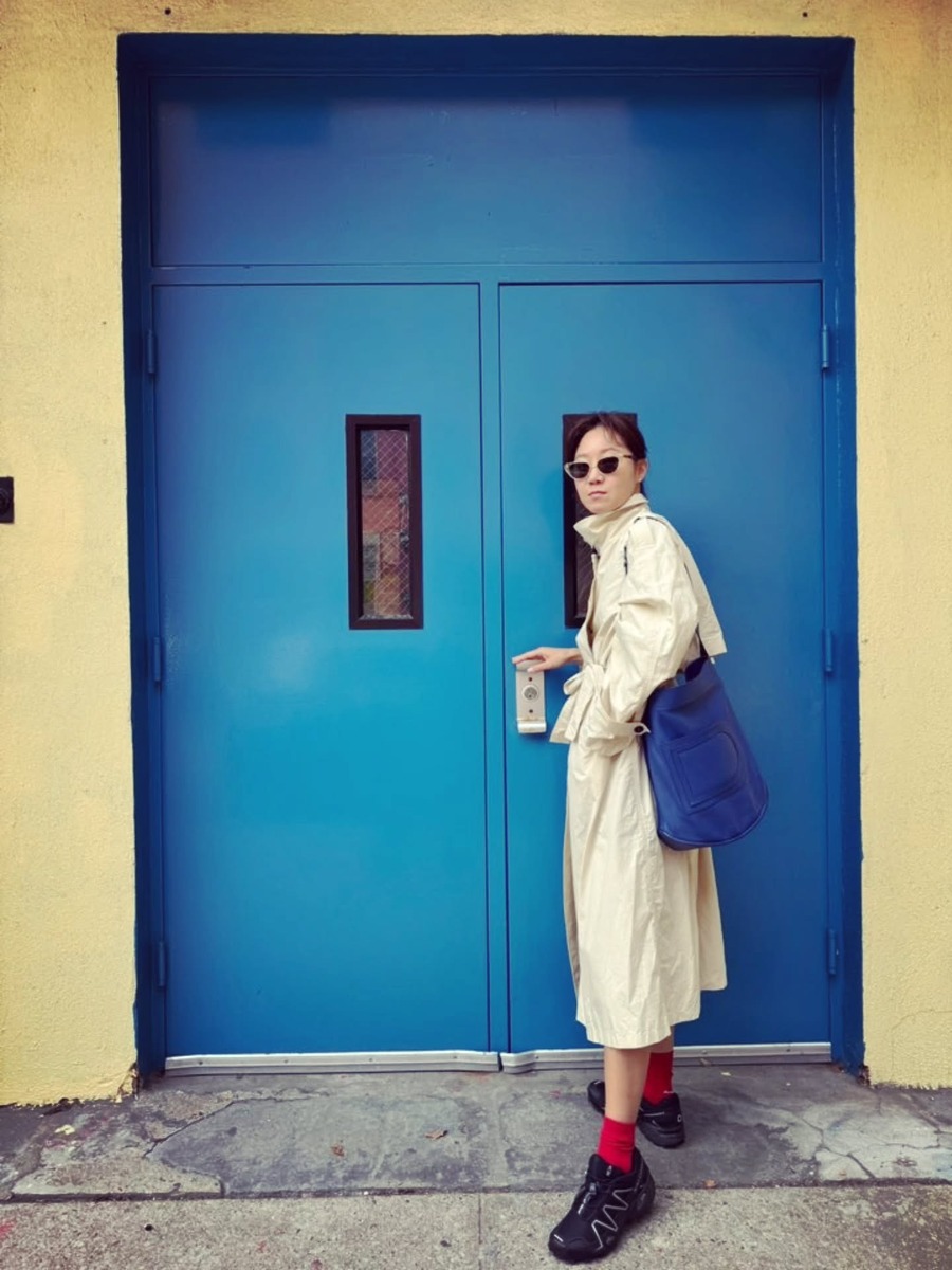 공효진 동안패션 빨간양말