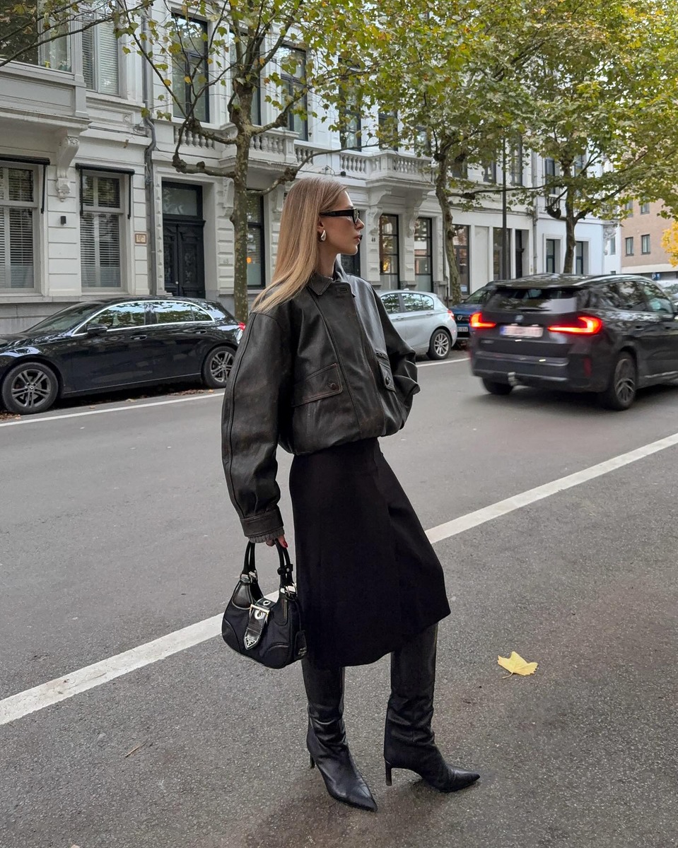 leather outerwear, leather outfit, leather trend 2026, vintage leather outerwear, 빈티지 레더, 레더, 레더아우터