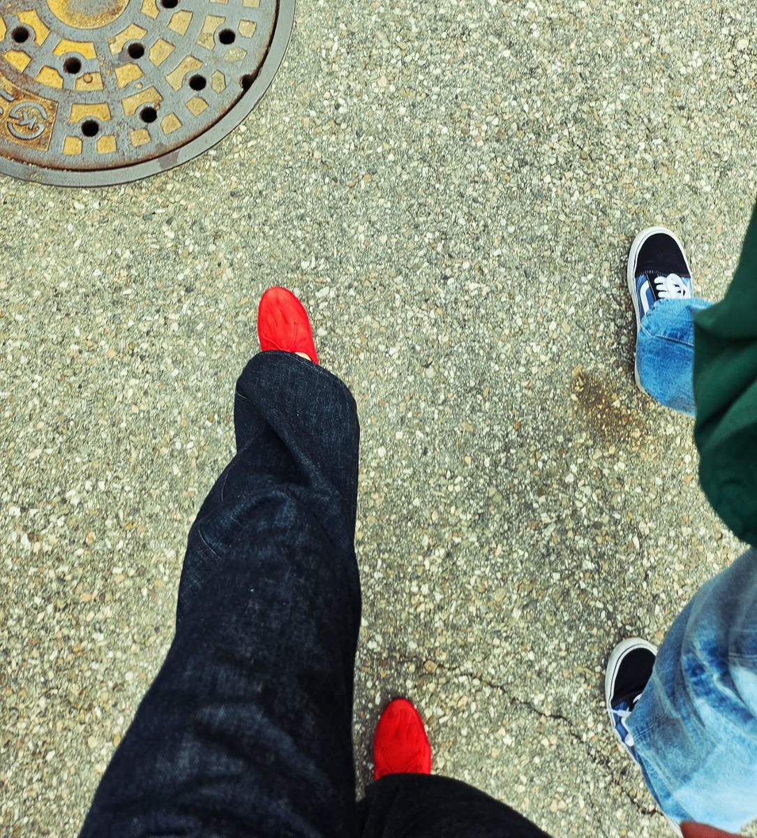 공효진 레드슈즈 매쉬슈즈 시스루슈즈