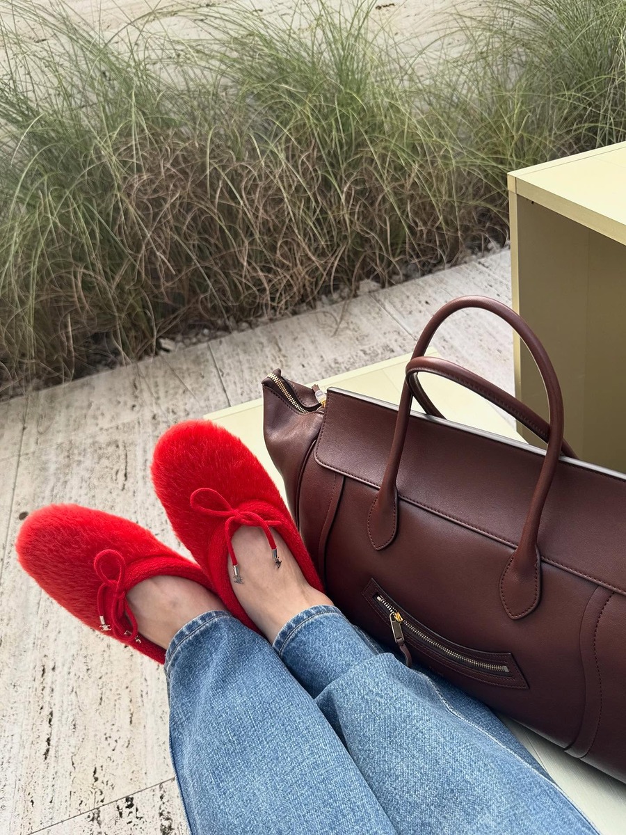 수지 레드슈즈 발레리나슈즈 셀린