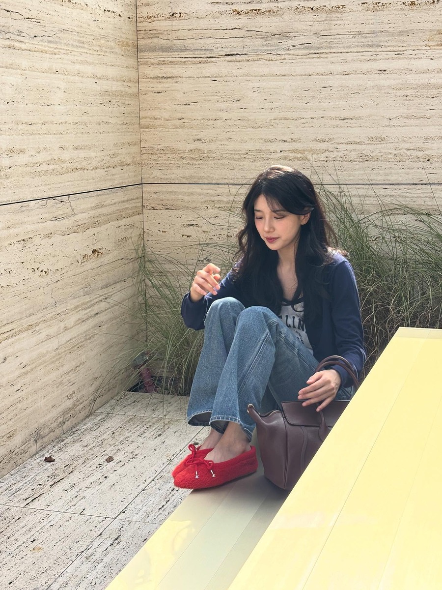 수지 레드슈즈 발레리나슈즈 셀린