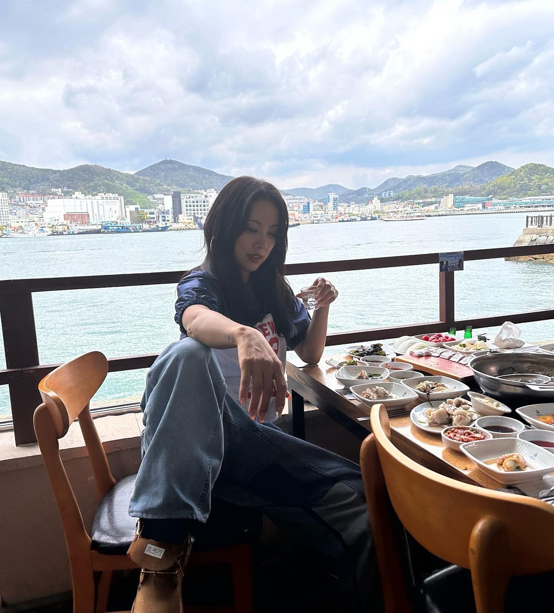 풋볼티셔츠 블록코어 이효리