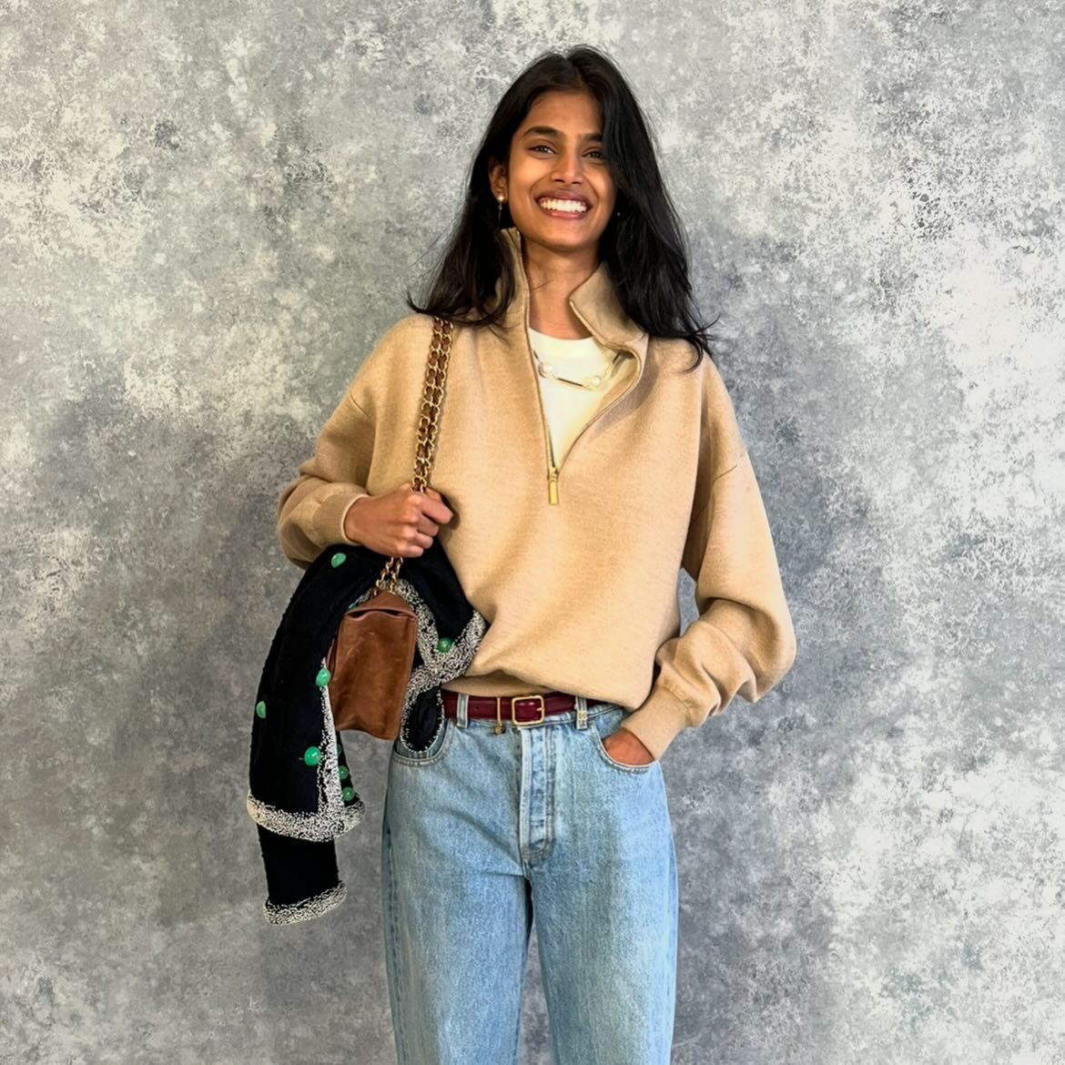 샤넬 마티유블라지 쿼터집 하프집업 