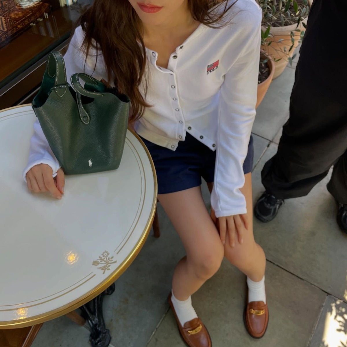 크리스탈 정수정 카디건 화이트