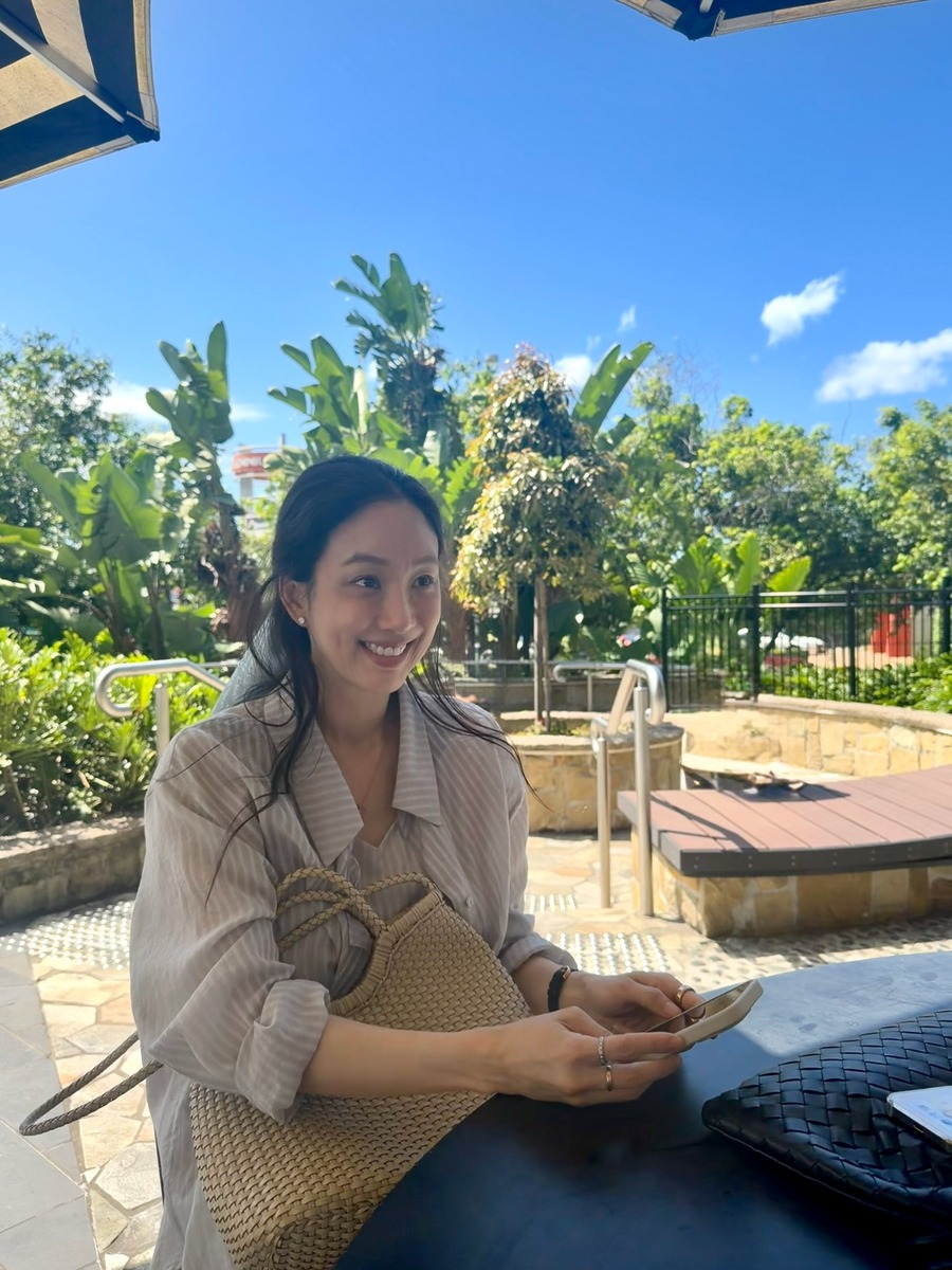 정려원 우븐백 라피아백