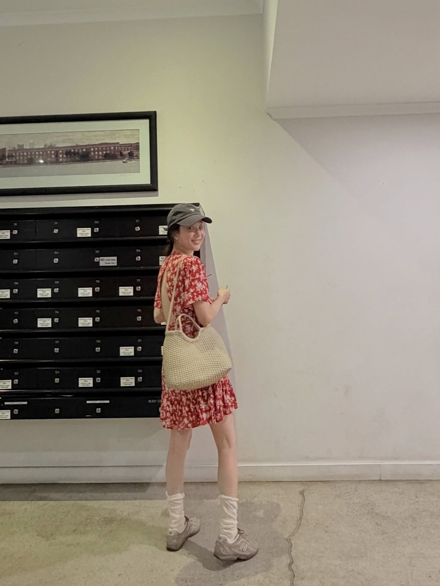 정려원 우븐백 라피아백