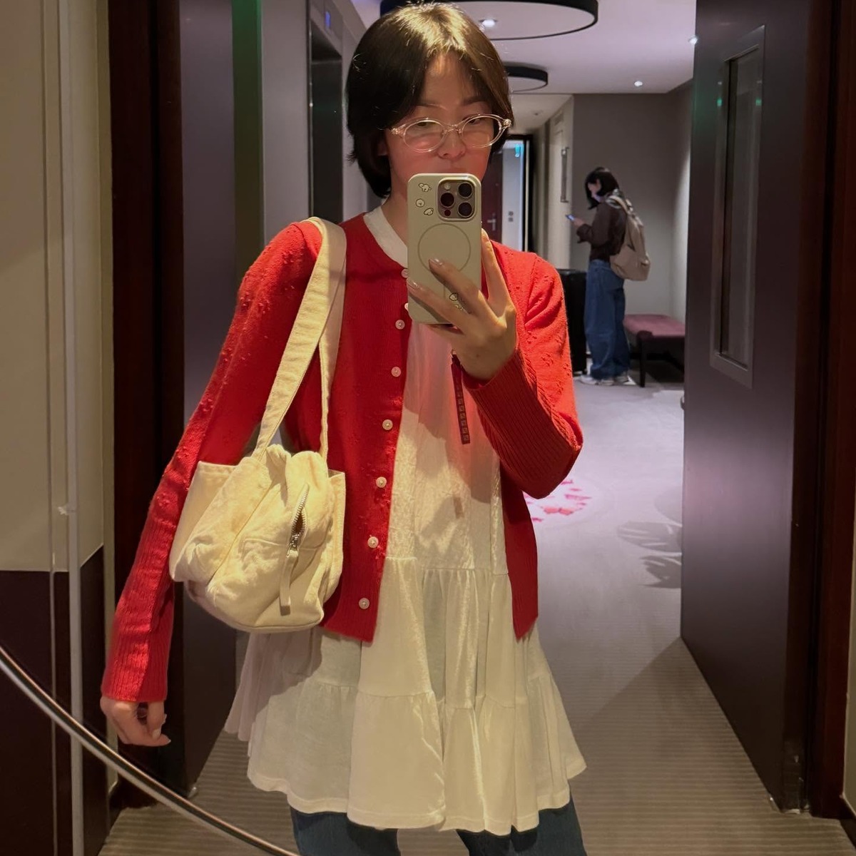 송혜교 원피스 레이어드